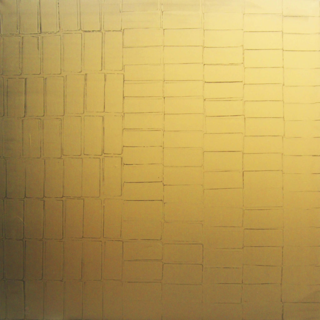 Oil and Gold Dust on Linen, 132×132 cm, 2010