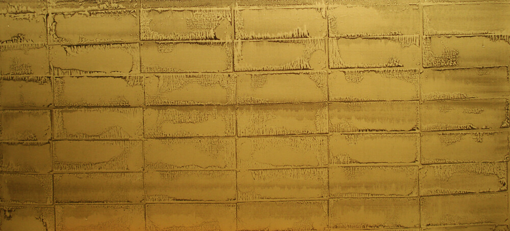 oil and gold powder on linen, 61×137 cm, 2009