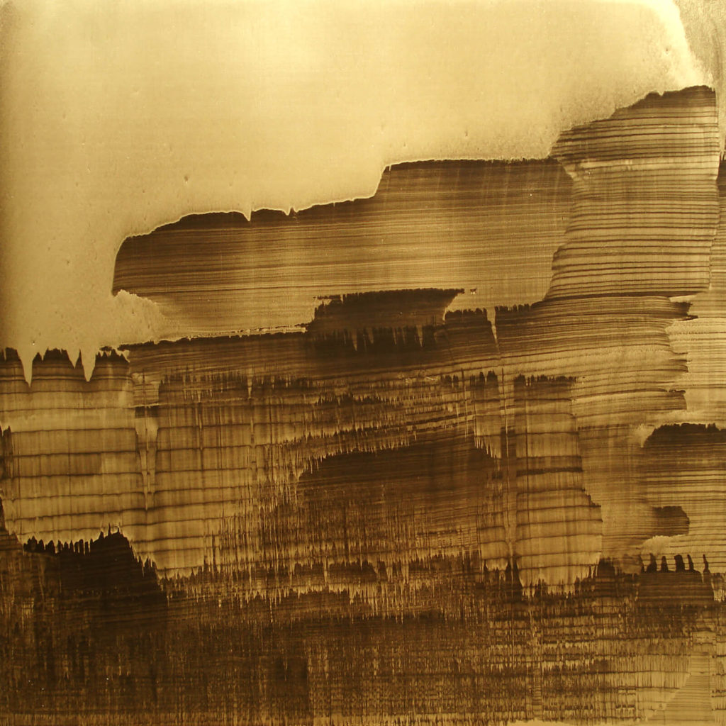 Oil and Gold Powder on Linen, 138×138 cm, 2009