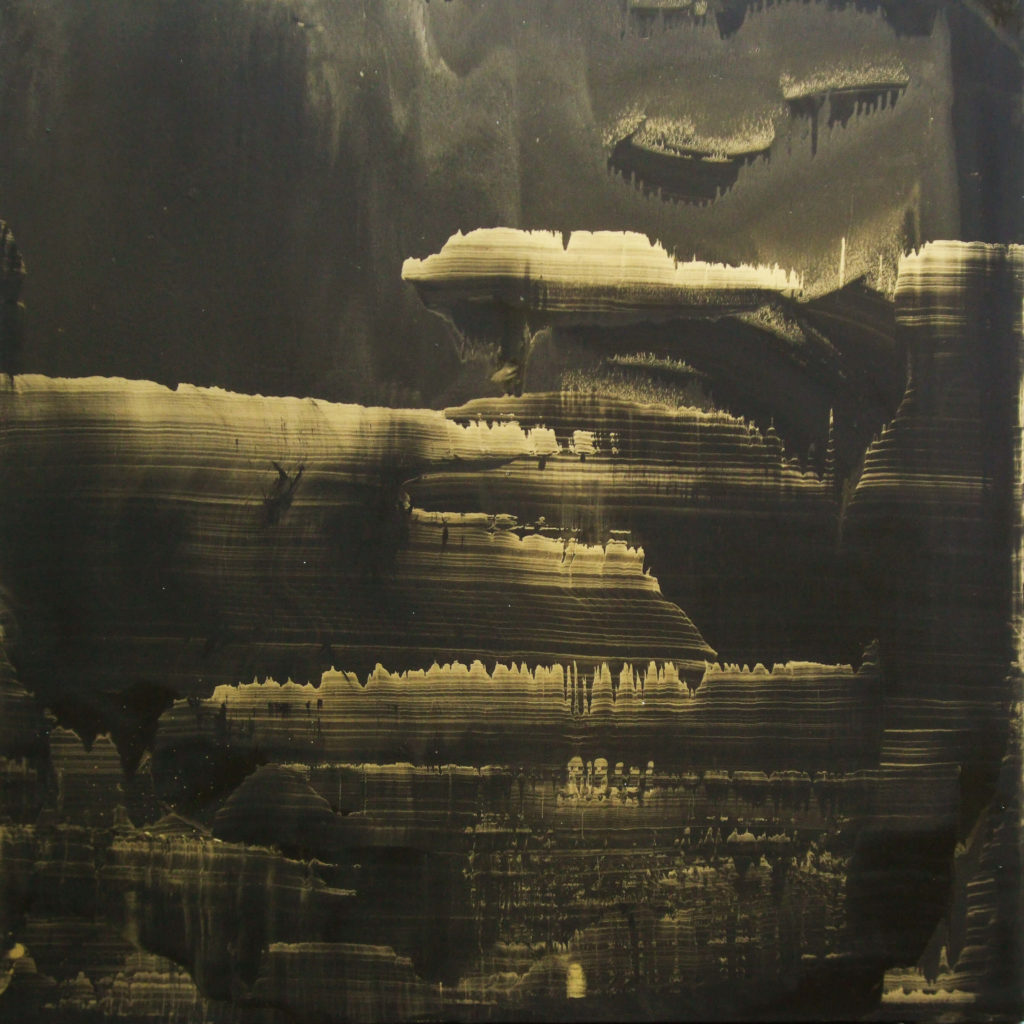 Oil and Gold Dust on Linen, 112×112 cm, 2010