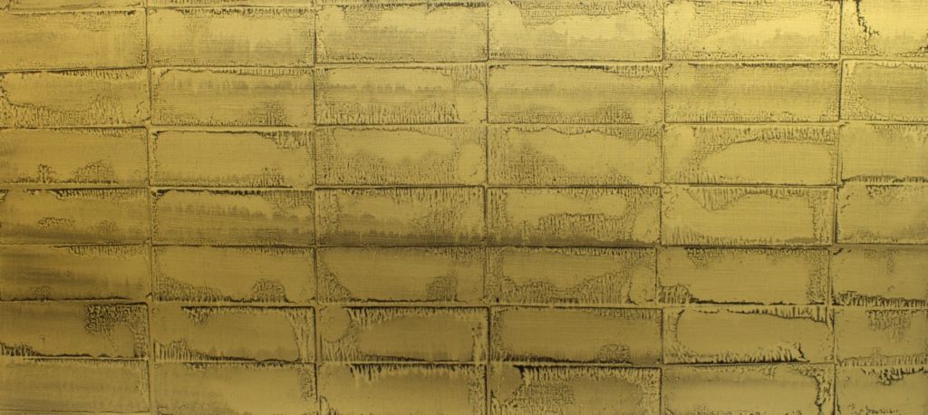 Oil and Gold Dust on Canvas, 61×132 cm, 2010