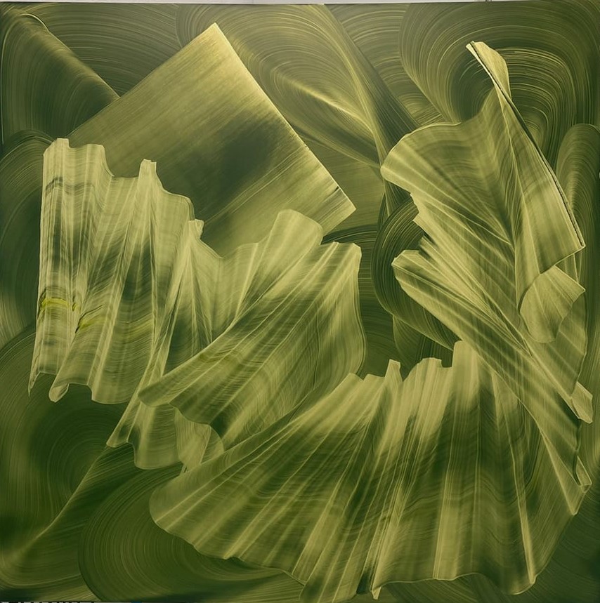 “Shefa”, Oil on Aluminum, 120×120 cm, 2022