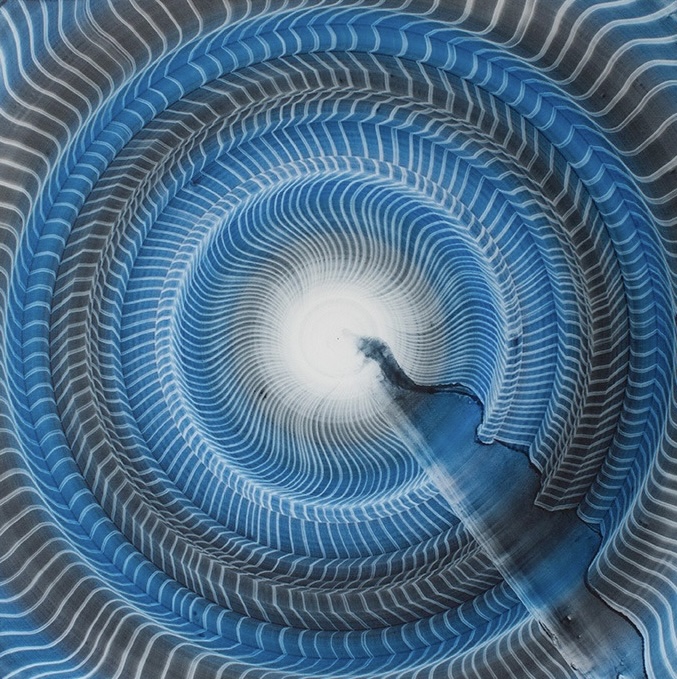 Blue Circle, “Groundwater” Series, Oil on Linen, 120×120 cm, 2020