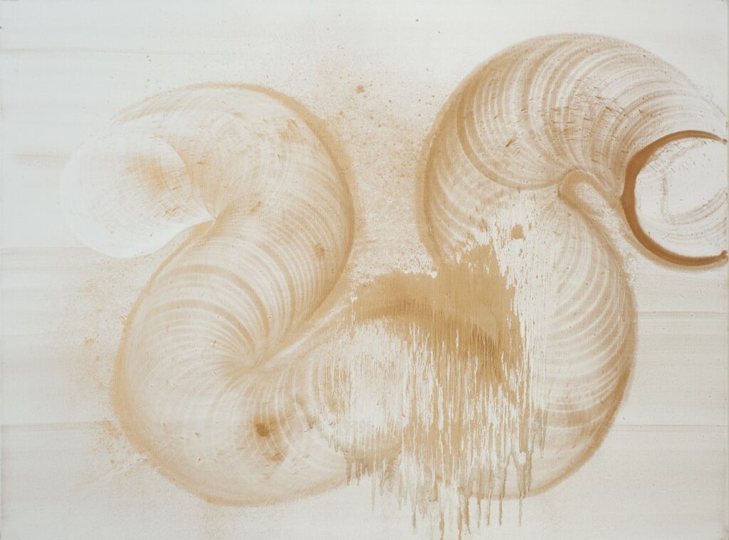 “Soror Mystica”, Oil and Gold Dust on Linen, 90 x 120 cm, 2021