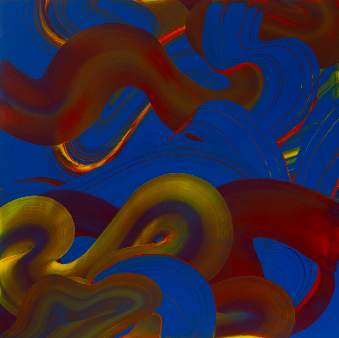 “Rush”, Oil on Aluminum, 120 x 120 cm, 2022