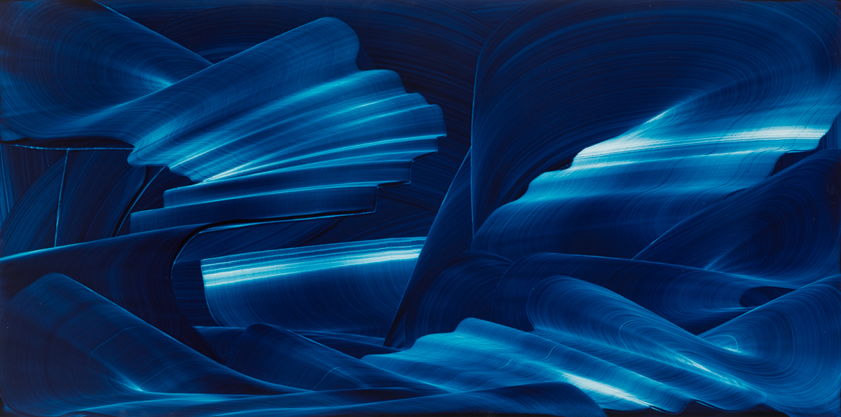 “Such Blue”, Oil on Aluminum, 150 x 100 cm, 2022