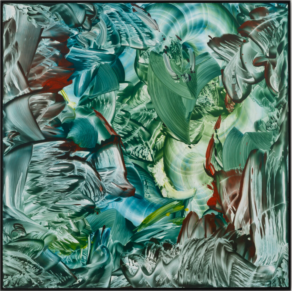 Poetry of Branches, oil on aluminum, 120 x 120 cm, 2024
