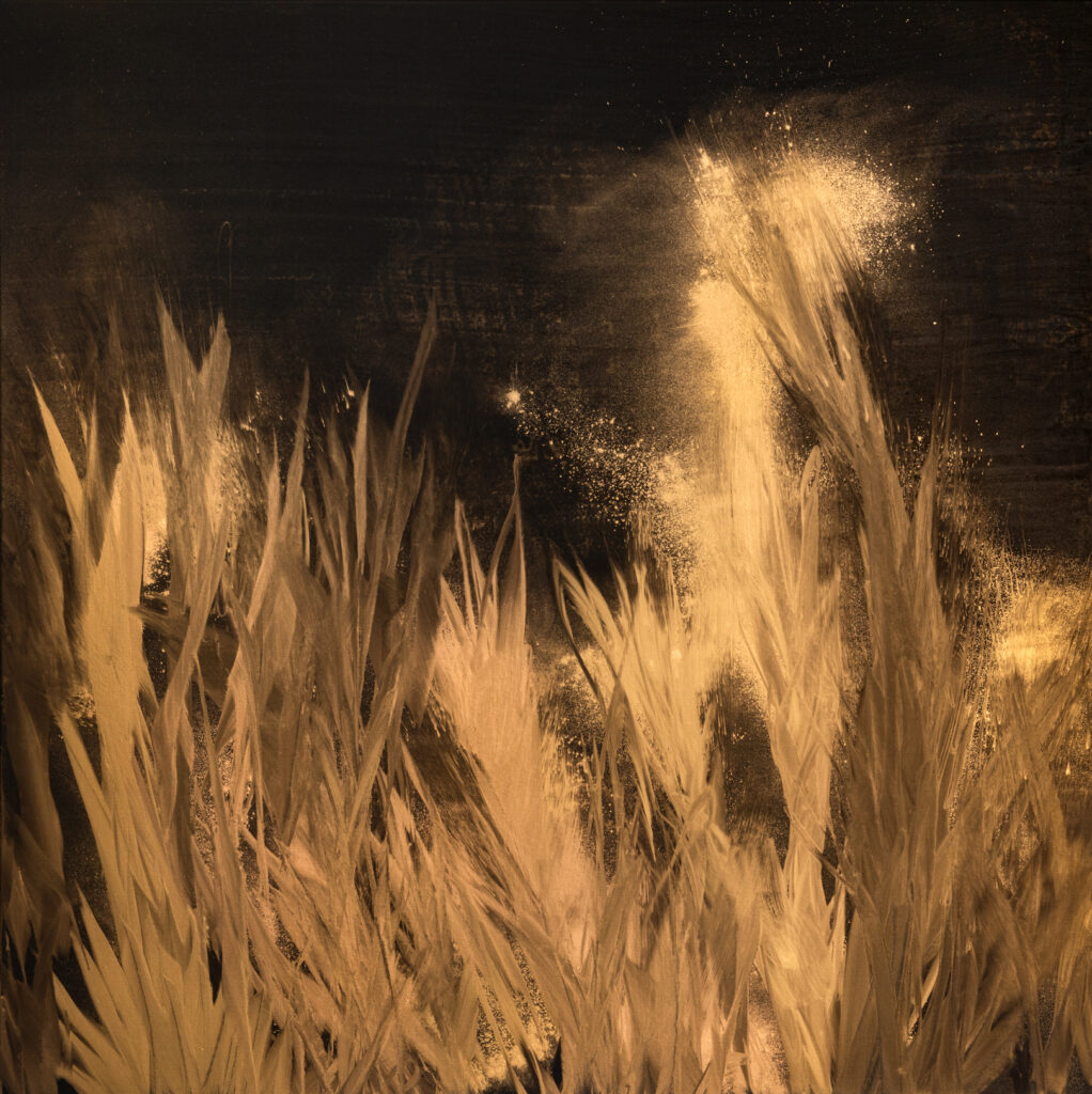 * Oil and Gold Dust on Linen, 150 x 150 cm, 2026