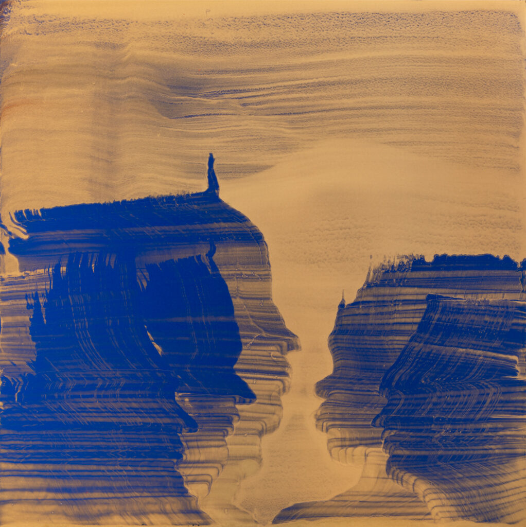 * Oil and Gold Dust on Aluminum, 60 x 60 cm, 2026